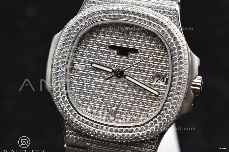 SS Diamonds Bezel Dial Bracelet & Diamonds Nautilus 5711 on A324 Full TWF 0123